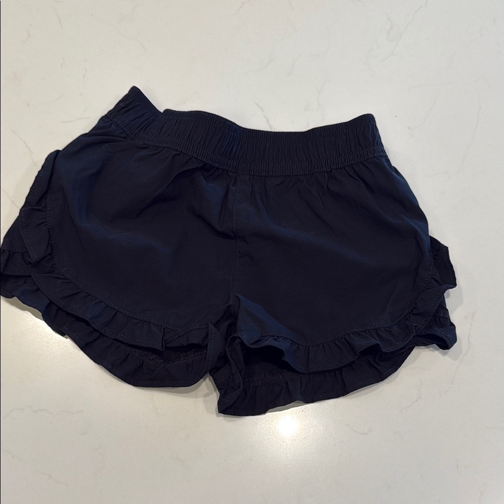 Crewcuts Black Ruffled Hem Shorts